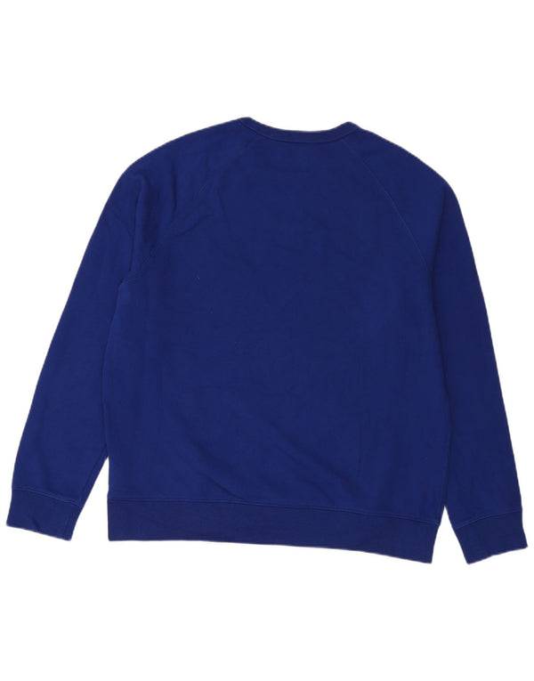 Marks & Spencer Herre Sweatshirt Jumper Stor Blå Bomuld