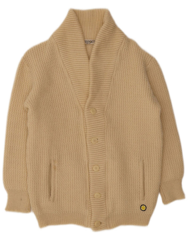 Vintage herre cardigan sweater IT 50 Medium Beige Uld