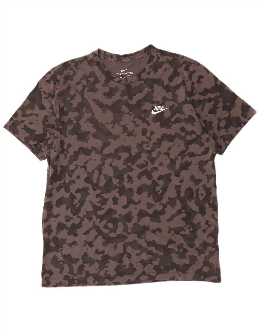 Nike T-shirt top mellem grå camouflage bomuld