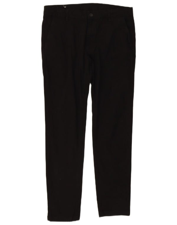 Zara Herre Slim Chino Bukser EU 42 Large W32 L30 Sort Bomuld
