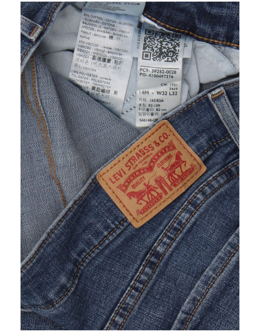 Levi's Dame Classic Bootcut Jeans US 14 XL W32 L32 Blå Bomuld