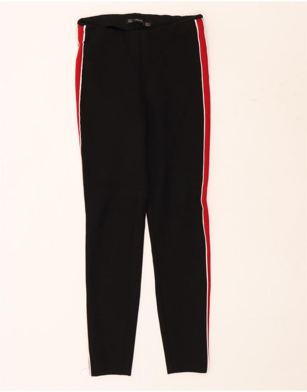 Zara Dame Trafaluc Leggings UK 8 Small Sort Stribet