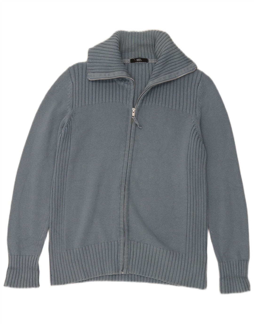 Marks & Spencer Dame Cardigan Sweater UK 16 Large Blue Cotton