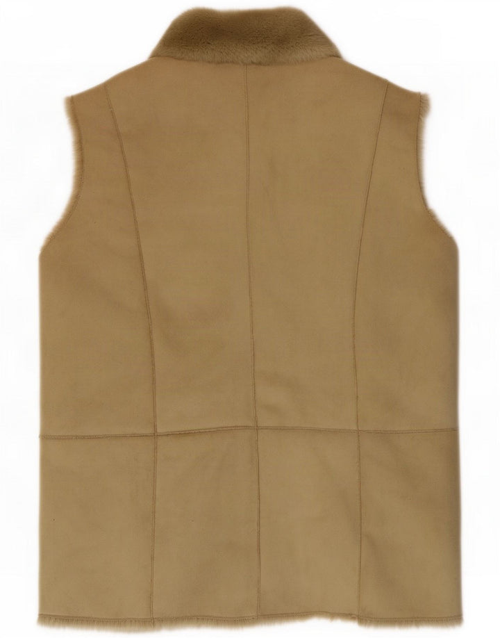 Alex & co. Dame Sherpa Gilet UK 12 Medium Beige Polyester