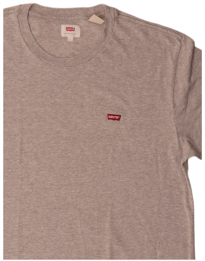 Levi's Herre T-Shirt Top Stor Grå Bomuld