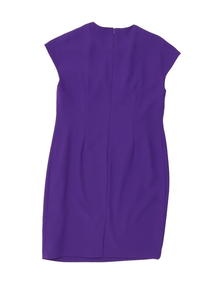 PLANET Womens Sheath Dress UK 12 Medium Purple Polyester Vintage Planet and Second-Hand Planet from Messina Hembry 