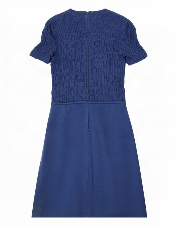 Luisa Spagnoli Dame A-Line Kjole UK 10 Small Navy Blue