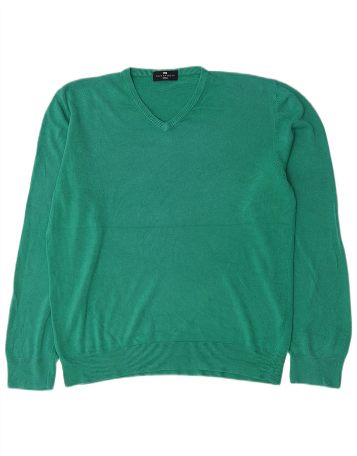 Marks & Spencer Herre Blue Harbor V-hals sweater Stor grøn