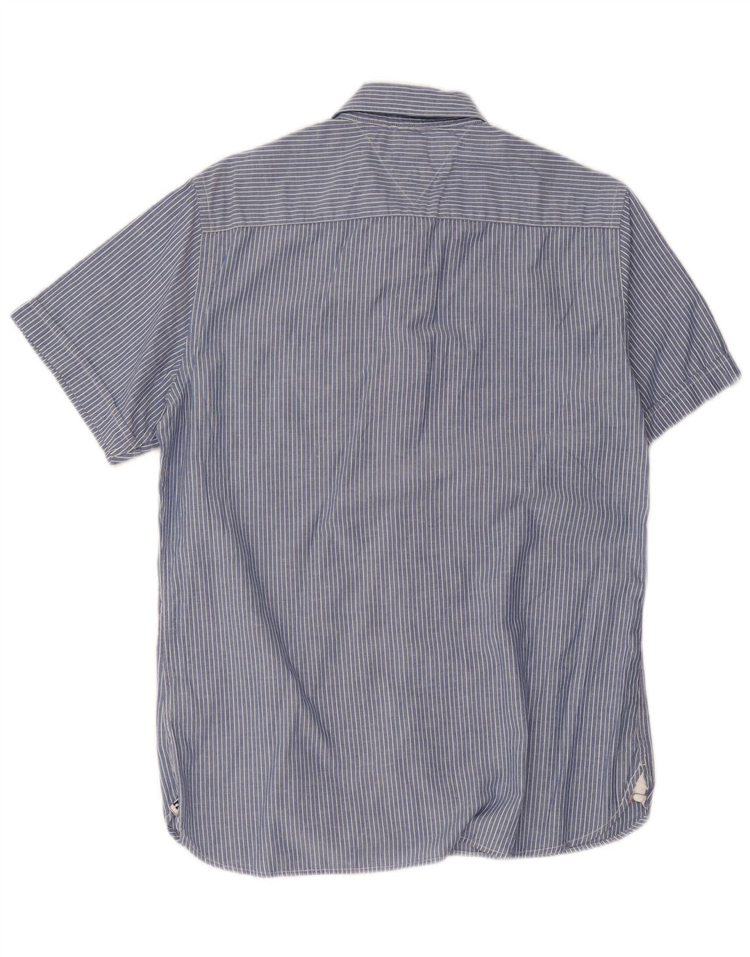 Tommy Hilfiger Kortærmet Herreskjorte Medium Blue Pinstripe Bomuld