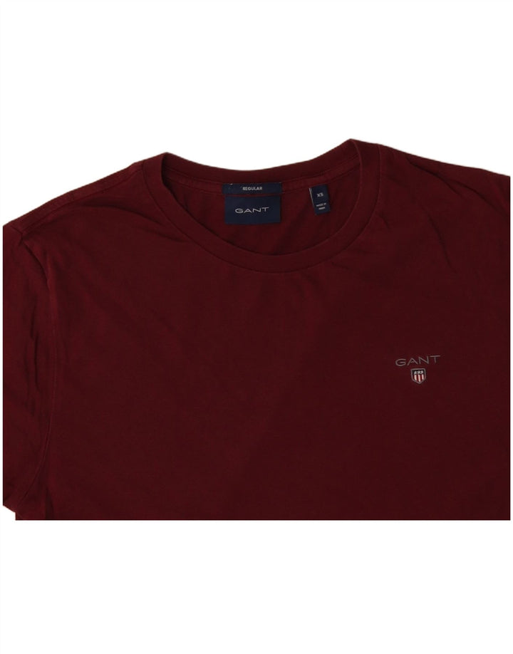 GANT Regular T-Shirt Top XS Bourgogne bomuld
