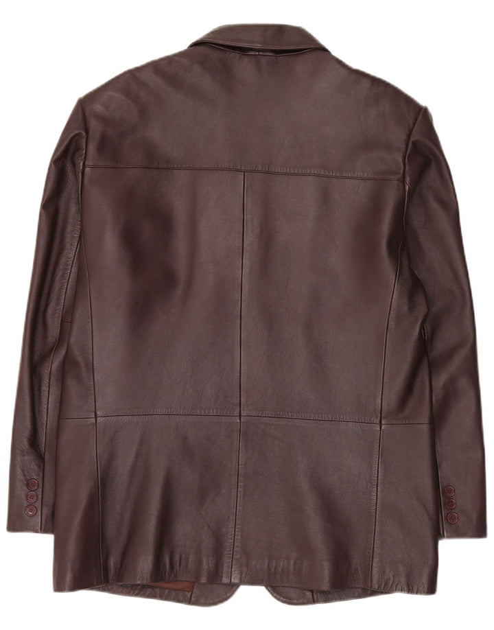 Route 66 Herre 3-knaps læder blazerjakke UK 42 XL brunt læder