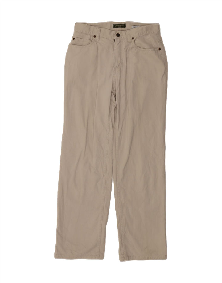EDDIE BAUER Womens Petite Casual Trousers US 6 Medium W28 L28 Beige Vintage Eddie Bauer and Second-Hand Eddie Bauer from Messina Hembry 