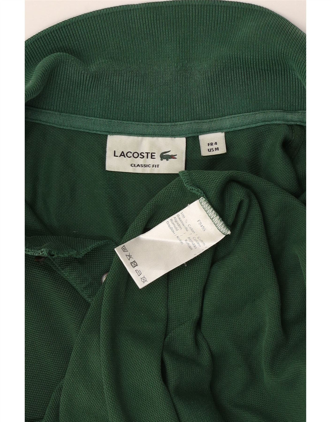 Lacoste herre klassisk pasform poloshirt størrelse 4 Medium grøn bomuld