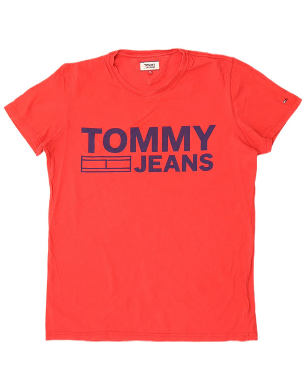 Tommy Hilfiger Mens Graphic T-Shirt Top XL Red