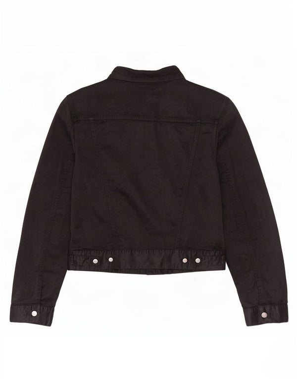Diesel Dame Utility Jacket UK 18 XL Sort Bomuld
