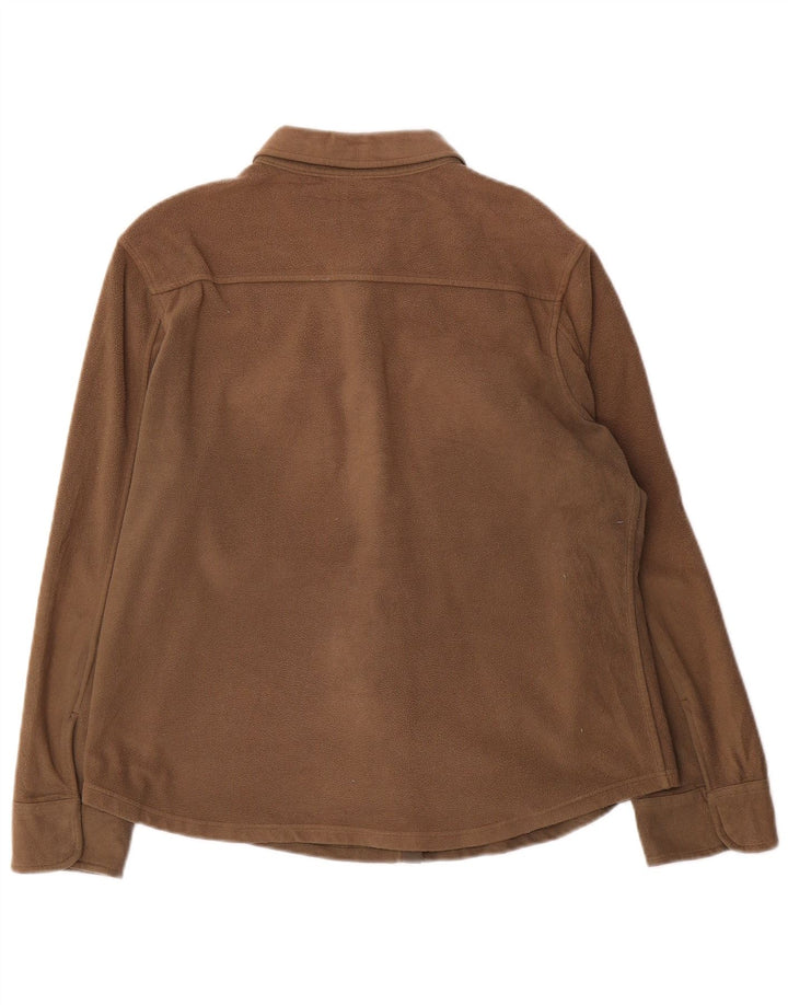 Marks & Spencer Fleeceskjorte til kvinder UK 14 Stor Beige Polyester