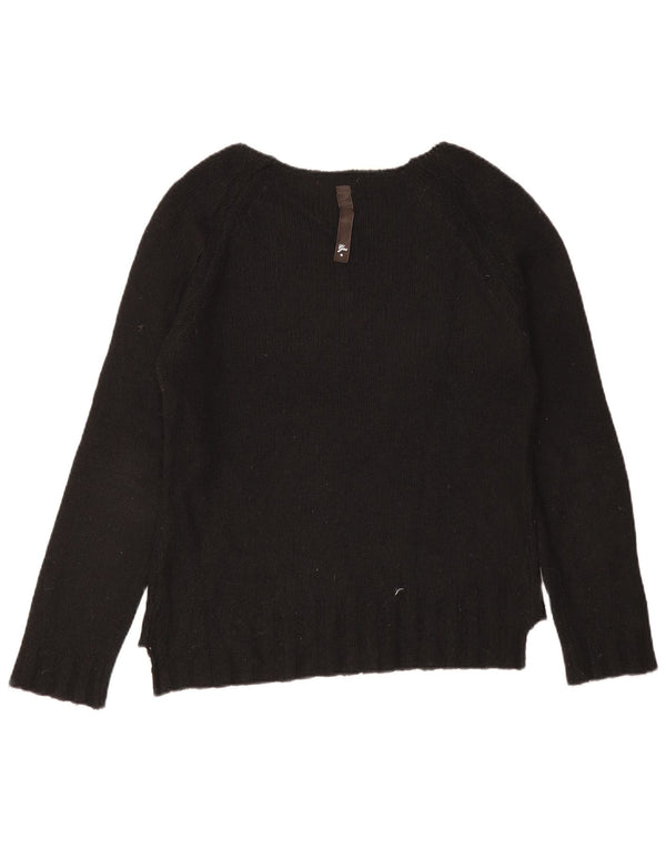 Gas Dame Boat Neck Jumper Sweater UK 14 Large Black