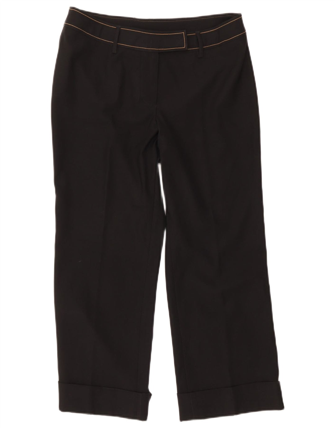 Gianfranco Ferre Dame Cropped Trousers IT 40 Small W26 L24 Sort