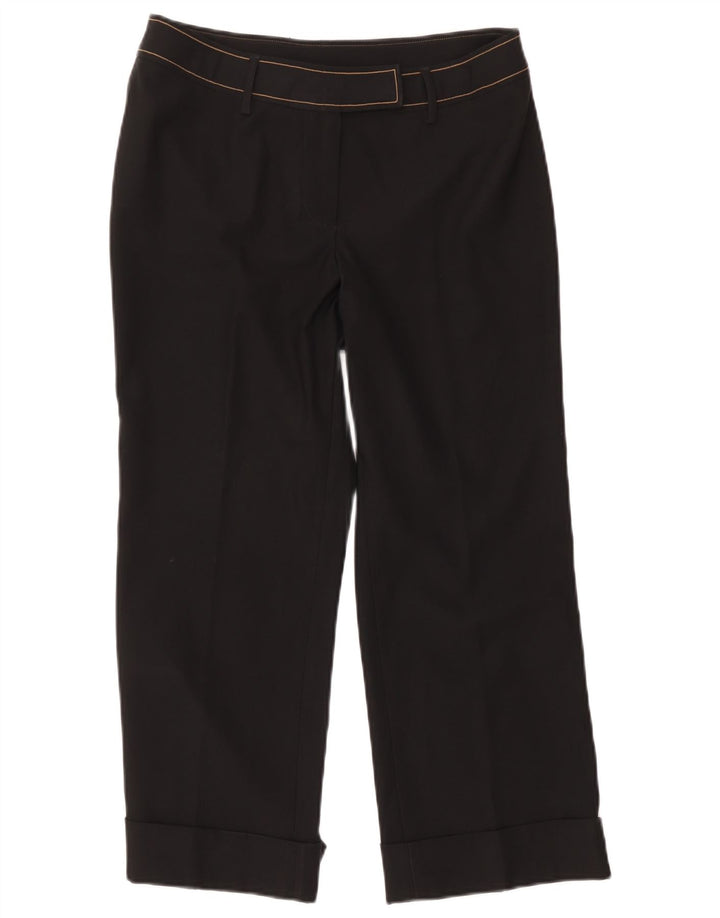 Gianfranco Ferre Dame Cropped Trousers IT 40 Small W26 L24 Sort