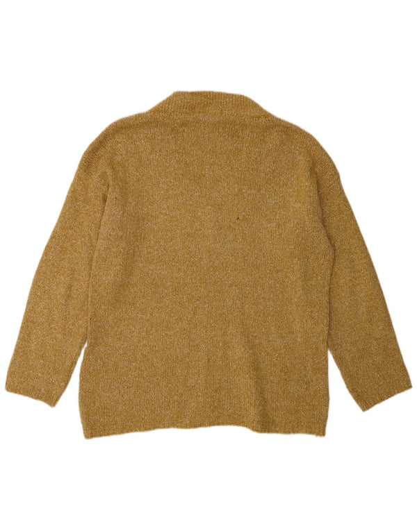 Massimo Dutti Dame V-hals sweater UK 10 Small Yellow Flecked