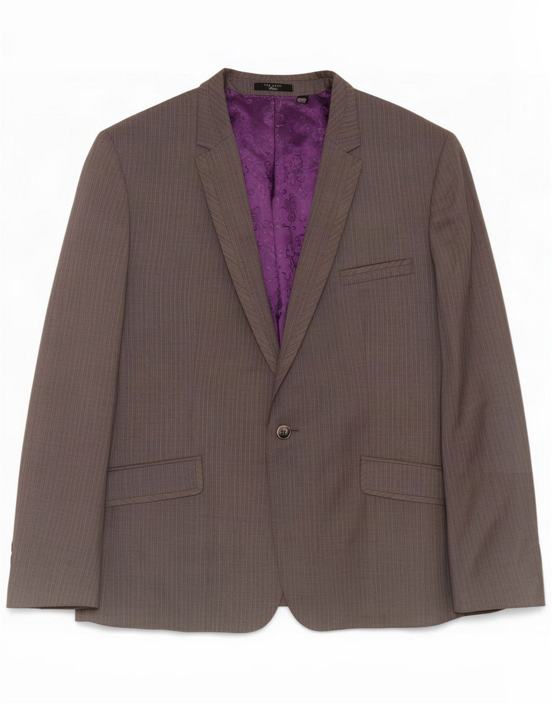 Ted Baker Herre 1-knap blazerjakke UK 44 2XL Grå nålestribet uld