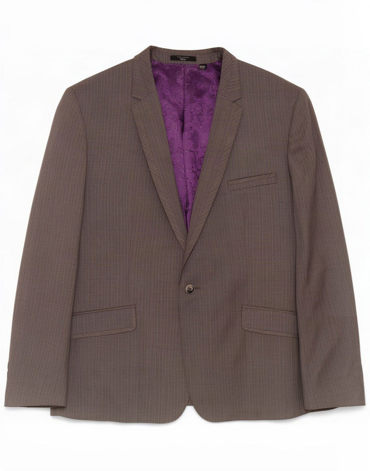 Ted Baker Herre 1-knap blazerjakke UK 44 2XL Grå nålestribet uld