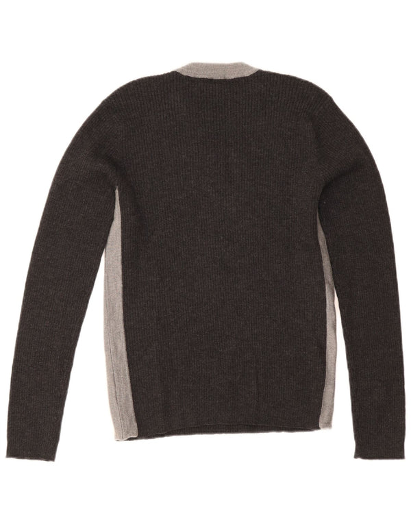Paul Smith sweater med rund hals til kvinder UK 12 Medium Grey Colourblock