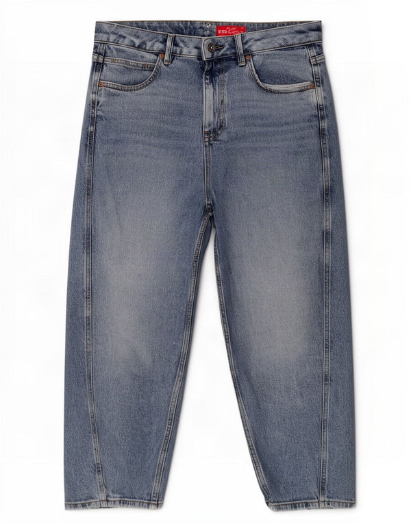 Marks & Spencer Dame Straight Jeans UK 12 Medium W30 L23 Blue Cotton