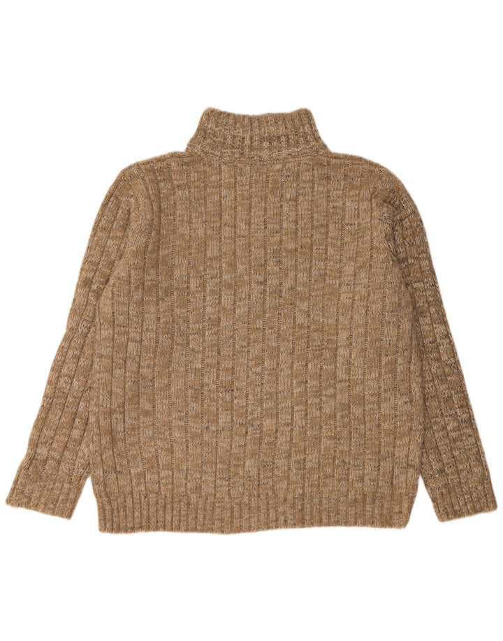 Marks & Spencer Herre Zip Neck Sweater XL Beige Flecked Acryl
