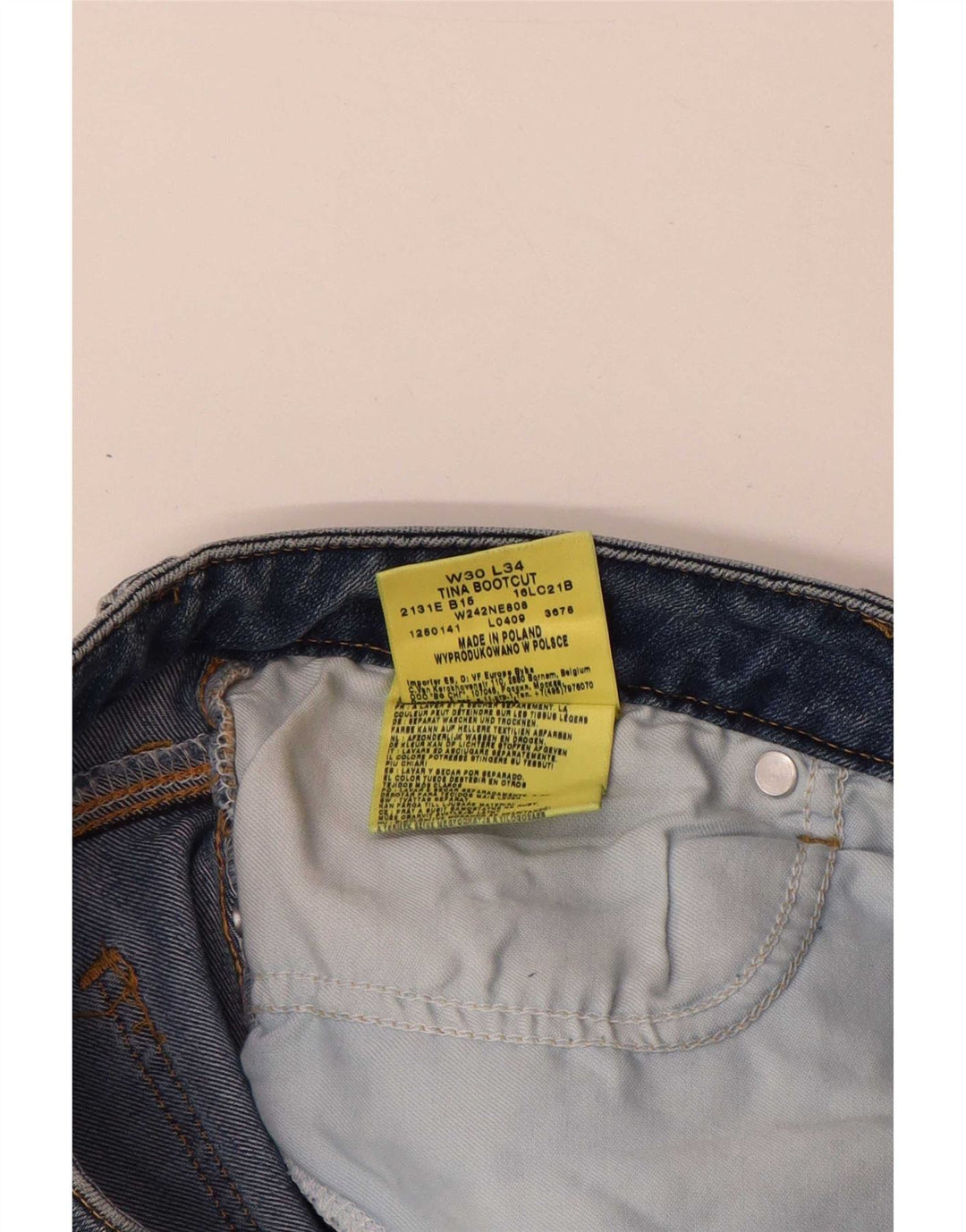 Wrangler Dame Tina Bootcut Jeans W30 L34 Blå Bomuld