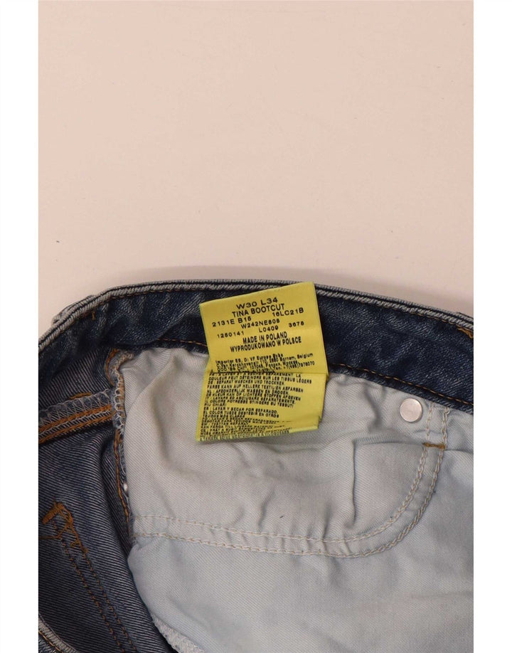 Wrangler Dame Tina Bootcut Jeans W30 L34 Blå Bomuld
