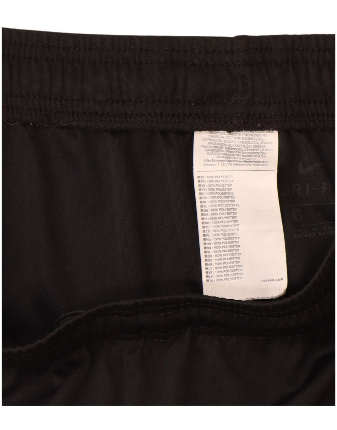 Nike Herre Dri Fit sportsshorts, store sorte polyester