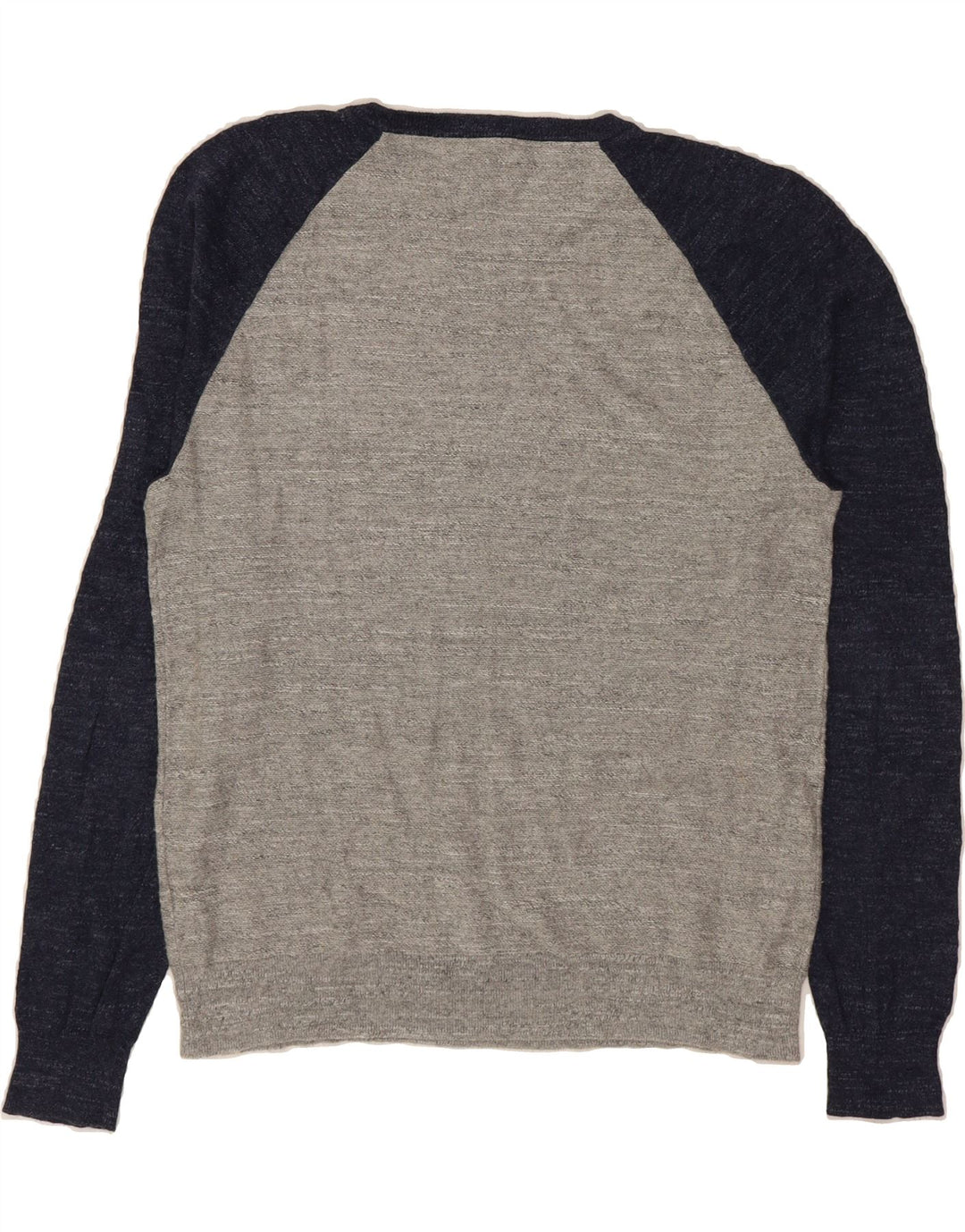 J. CREW Mens Slim Fit Crew Neck Jumper Sweater Large Grey Colourblock Vintage J. Crew and Second-Hand J. Crew from Messina Hembry 