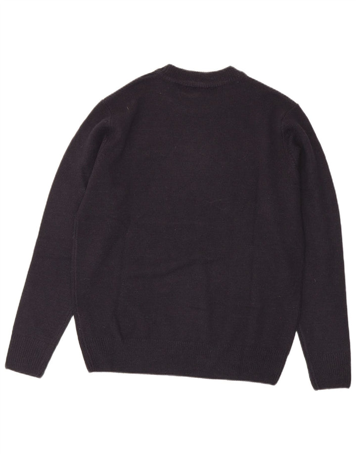 Avirex herre rund hals sweater stor marineblå akryl