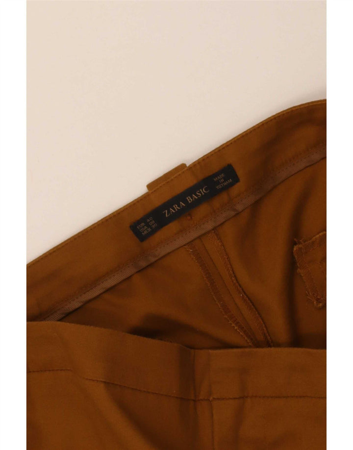 Zara Dame Slim Chino Bukser EU 40 Medium W30 L28 Brun