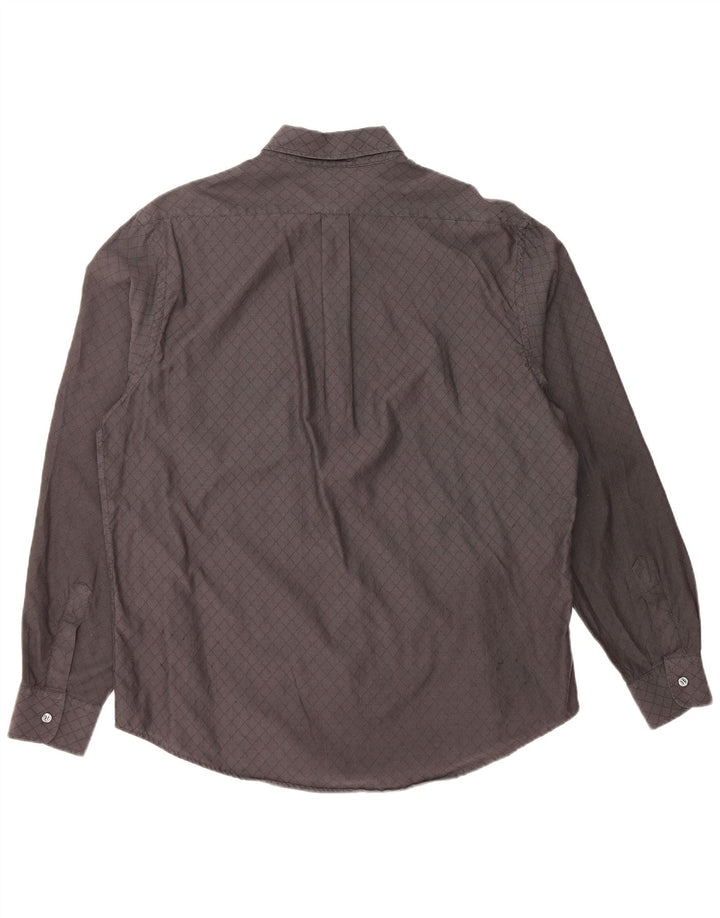 TRUSSARDI JEANS Mens Shirt XL Grey Cotton