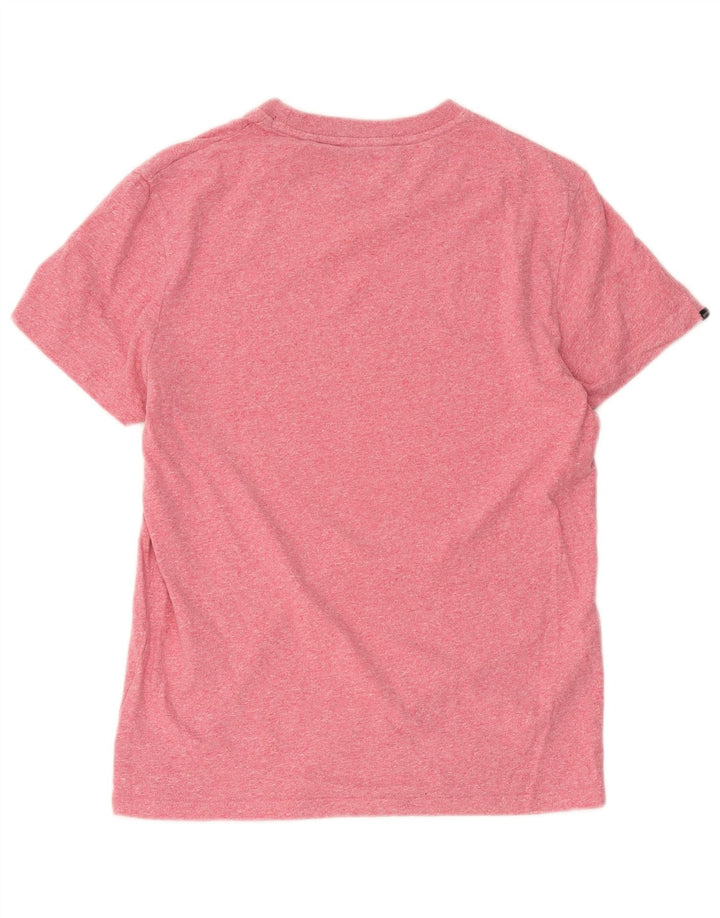 Superdry T-shirt top mellem lyserød bomuld til mænd