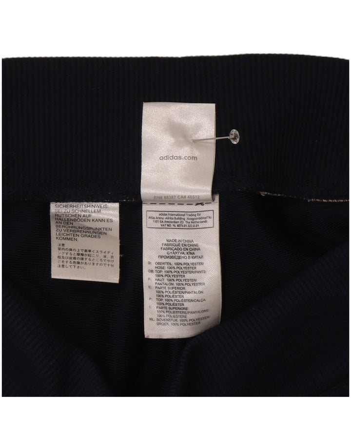 Adidas Dame træningsdragt Bukser UK 10 Small Navy Blue Polyester