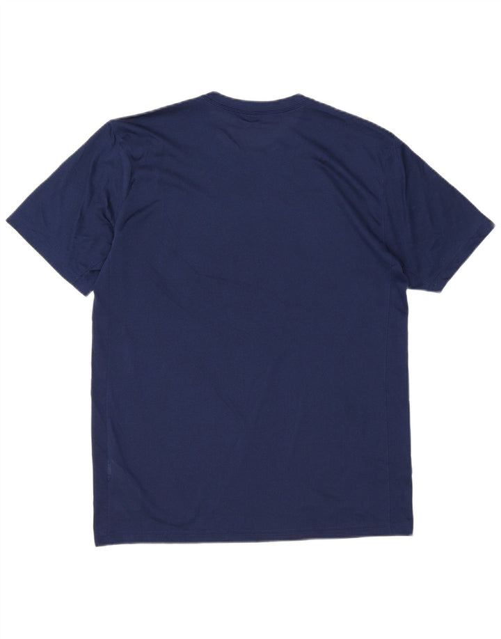 Nike Herre Dri Fit grafisk T-shirt top mellem marineblå polyester