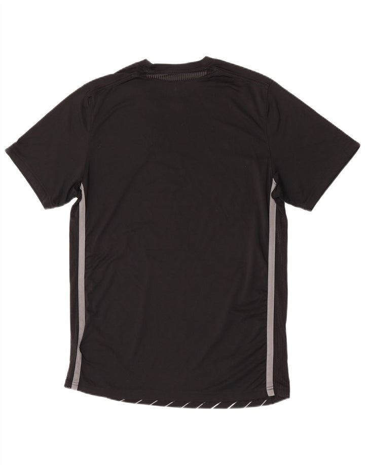 Nike herre Dri Fit T-shirt top mellem sort stribet polyester