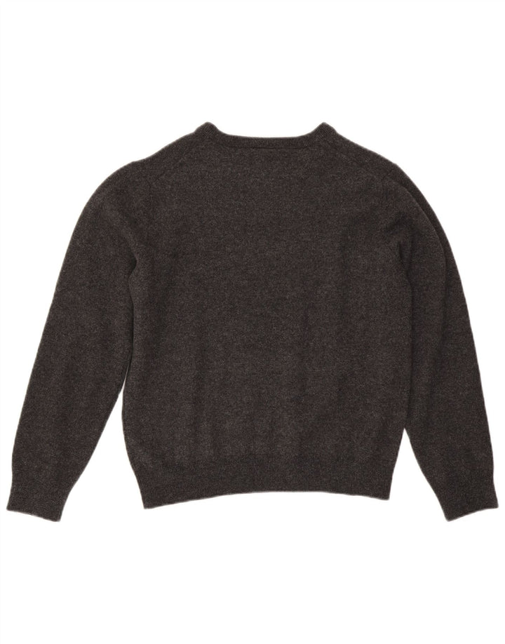 Lacoste Dame Boat Neck Jumper Sweater UK 14 Medium Grey Uld