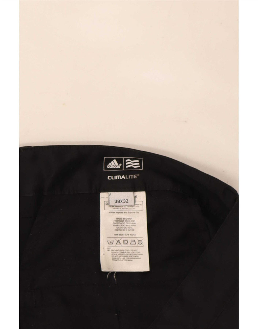 Adidas Herre Climalite Straight Chino Bukser W38 L32 Sort Polyester