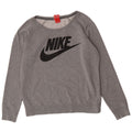 Nike Dame Grafisk Loose Fit Sweatshirt Jumper UK 14 Medium Grey Bomuld