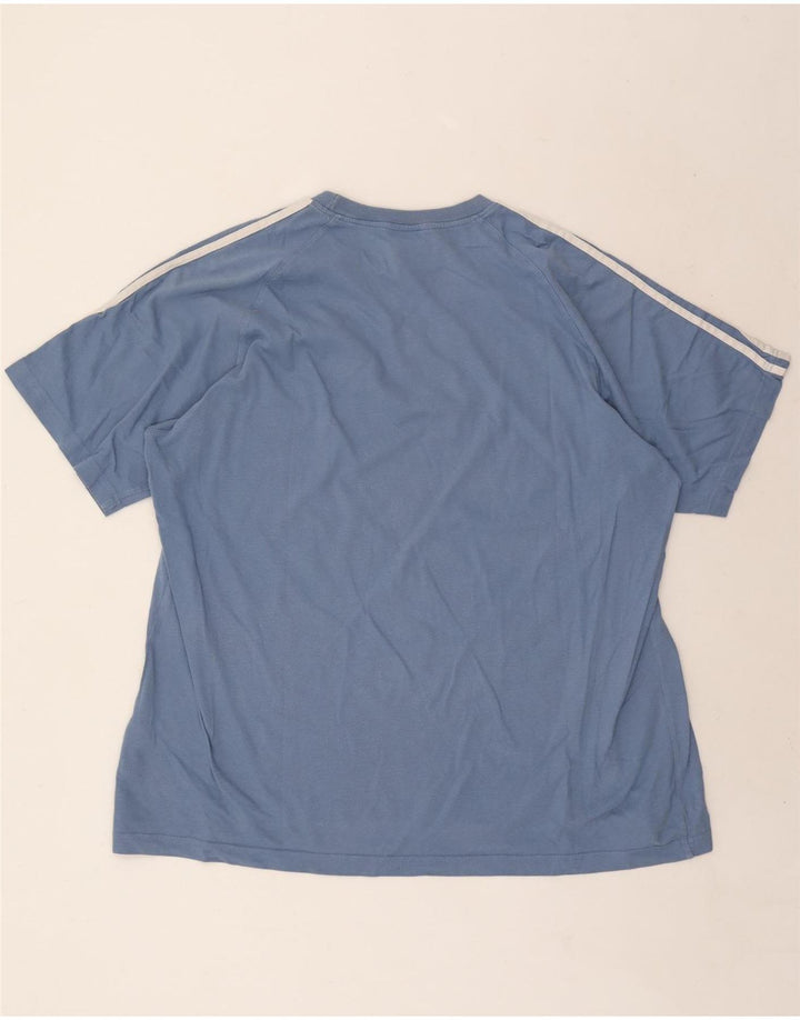Adidas Herre T-Shirt Top 2XL Blå Bomuld