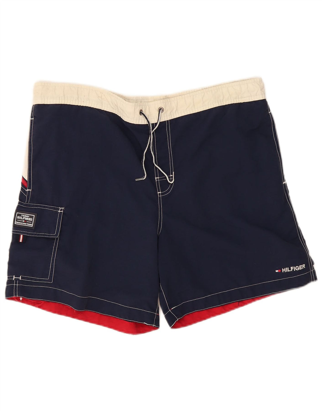 Tommy Hilfiger Herre Cargo svømmeshorts Medium Navy Blue Colourblock