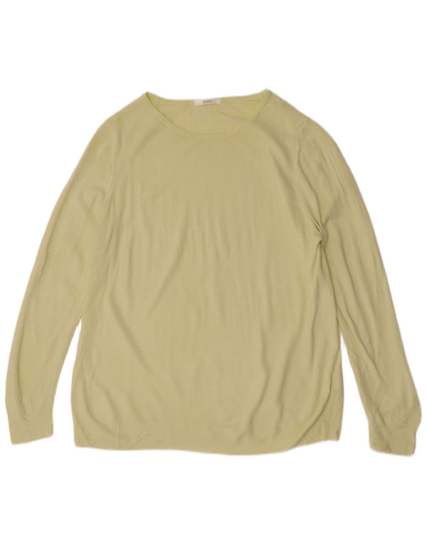 Marks & Spencer Dame Boat Neck Jumper Sweater UK 20 2XL Gul Akryl
