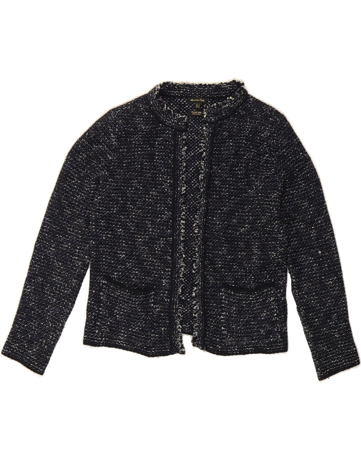 MASSIMO DUTTI Womens Open Cardigan Sweater UK 10 Small Navy Blue Vintage Massimo Dutti and Second-Hand Massimo Dutti from Messina Hembry 