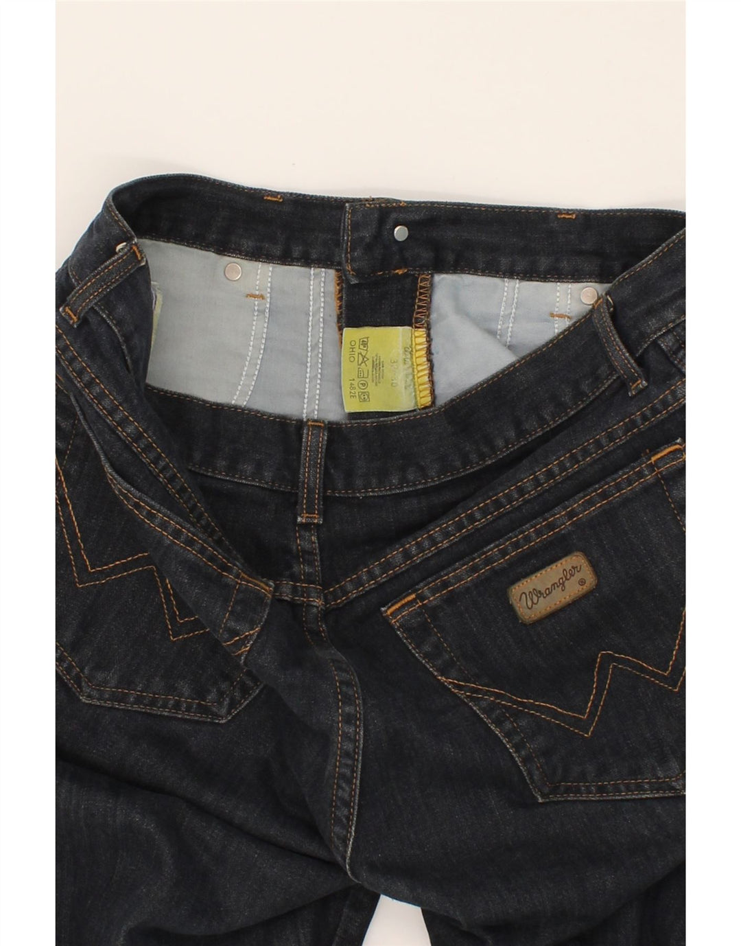 WRANGLER Straight jeans til mænd W32 L30 Marineblå bomuld