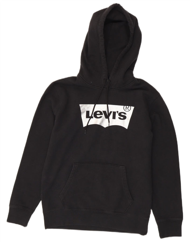 LEVI'S Standard grafisk hættetrøje til mænd, lille sort bomuld