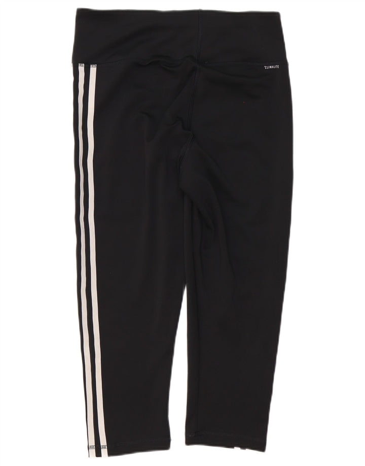 Adidas Dame Climalite Capri Leggings UK 12/14 Medium Black Polyester